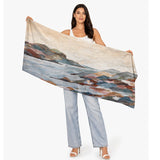 Coastal Mist wool scarf by The Artists Label featuring soft, lightweight fabric with a subtle, ocean-inspired pattern.