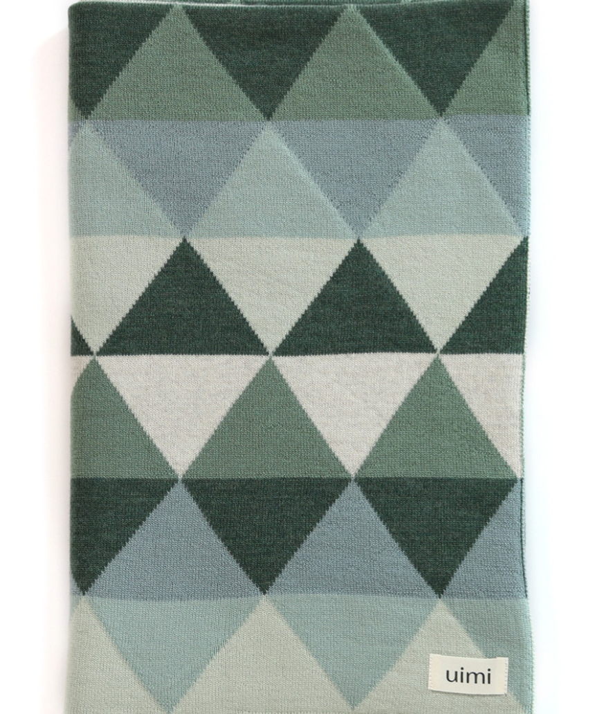 Uimi Indiana Blanket Throw in Lagoon color, soft and cozy textile, featuring a stylish throw blanket for home decor.