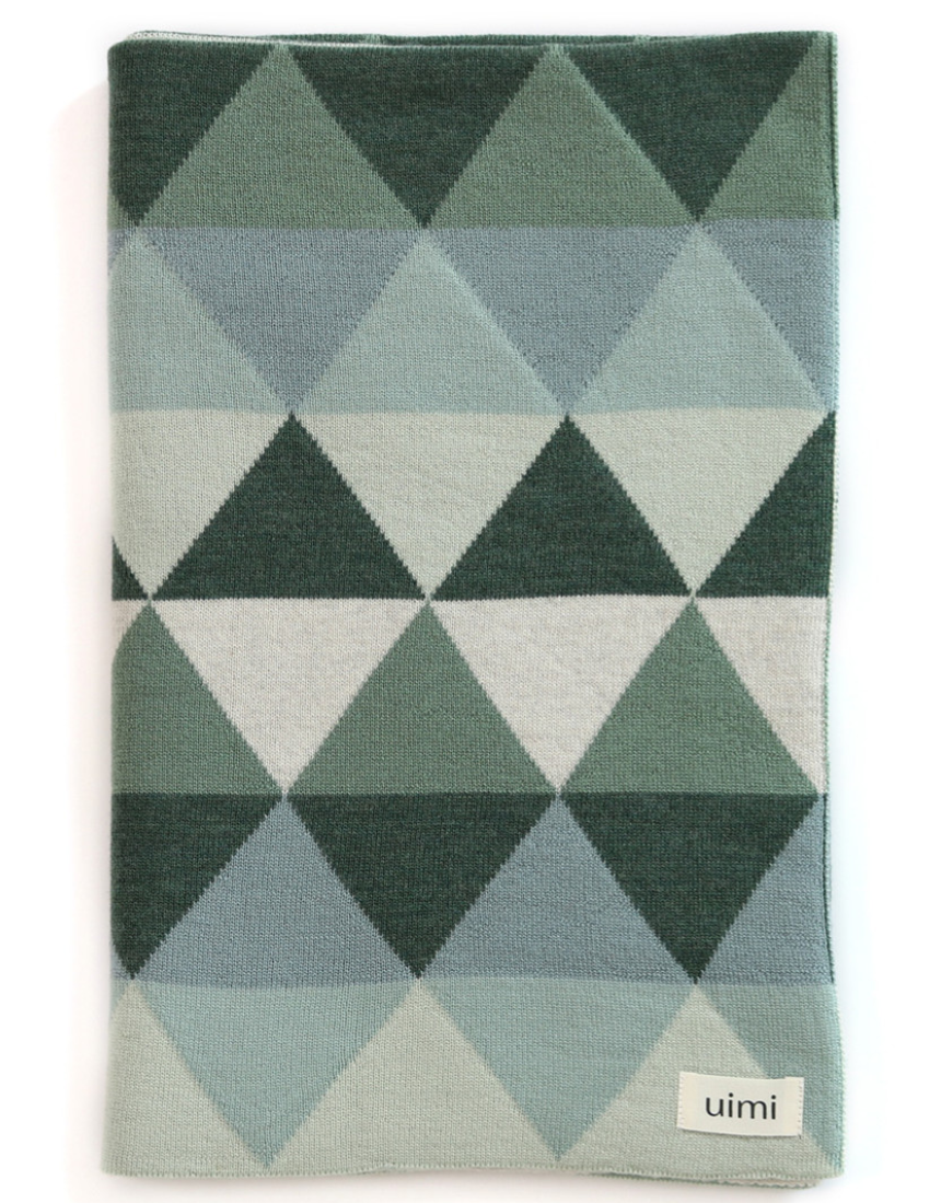 Uimi Indiana Blanket Throw in Lagoon color, soft and cozy textile, featuring a stylish throw blanket for home decor.