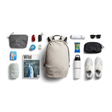 Bellroy Lite Daypack in Ash color, compact backpack with multiple compartments, ideal for daily use and urban commuting.