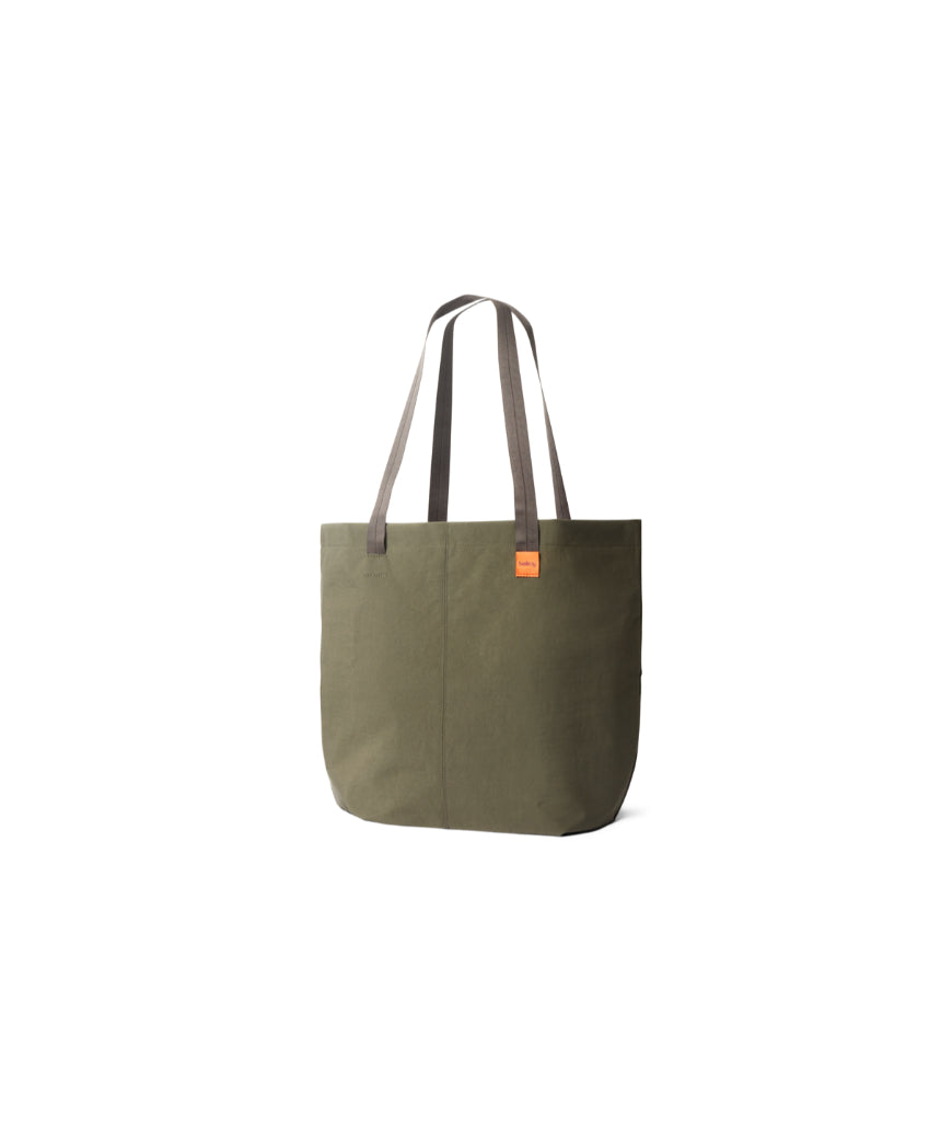 Bellroy Market Tote in Willow with spacious interior, sturdy handles, and sleek design for everyday carrying and shopping.