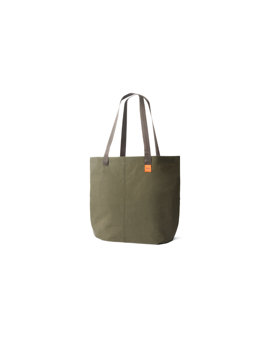 Bellroy Market Tote in Willow with spacious interior, sturdy handles, and sleek design for everyday carrying and shopping.