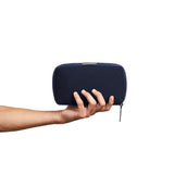 Bellroy Tech Kit in navy, featuring organized compartments and sleek design for storing cables, chargers, and tech accessories.