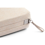 Bellroy Tech Kit Saltbush in gray with multiple compartments, designed for organizing cables, chargers, and tech accessories.