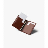 Bellroy Slim Sleeve wallet in Java Caramel leather, showing its compact design and rich caramel color.