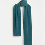 Elk Fine Agna Scarf in Stone Blue displayed flat, showcasing soft fabric and elegant design in a natural, close-up view.