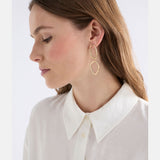 Gold Elk Boden Drop Earring showcasing a sleek, minimalist design with a smooth gold finish and elegant drop style.