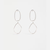 Silver Elk Boden Drop Earring featuring sleek, minimalist design with a modern drop silhouette on a plain background.