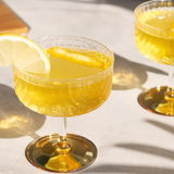 Viski Gatsby cocktail coupes set with clear glass and elegant design for vintage-style drinks and elegant presentation.