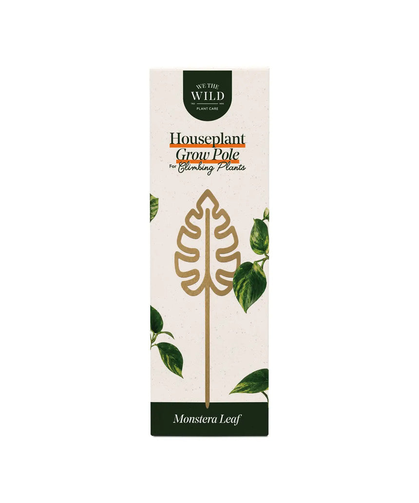 We The Wild Brass Grow Pole for plant support, featuring a sleek, durable brass design for indoor gardening and plant organization.