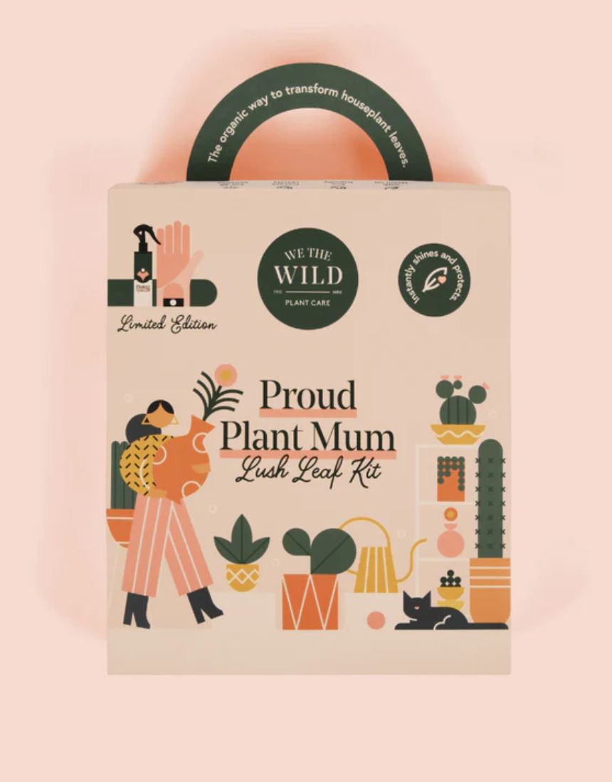We The Wild Proud Plant Mum Leaf Health Kit with natural plant care products and tools for healthy houseplants.