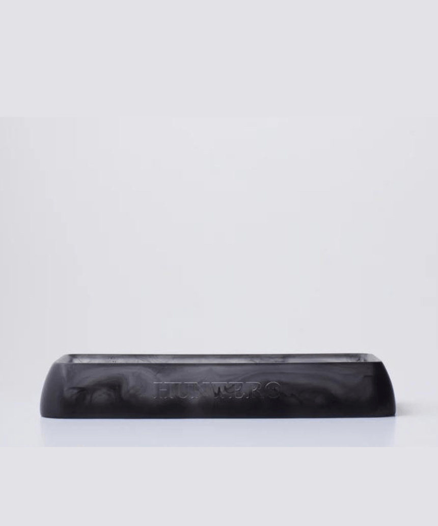 Hunter Lab resin tray for bath and body use, with a sleek, modern design perfect for organizing toiletries or skincare products.