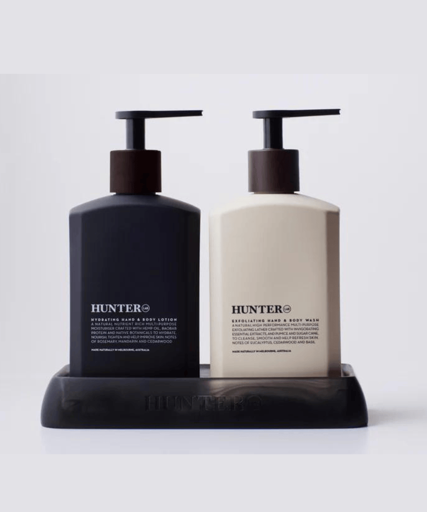 Hunter Lab Resin Tray for Bath & Body, sleek and durable storage tray with a modern design, ideal for organizing beauty products.