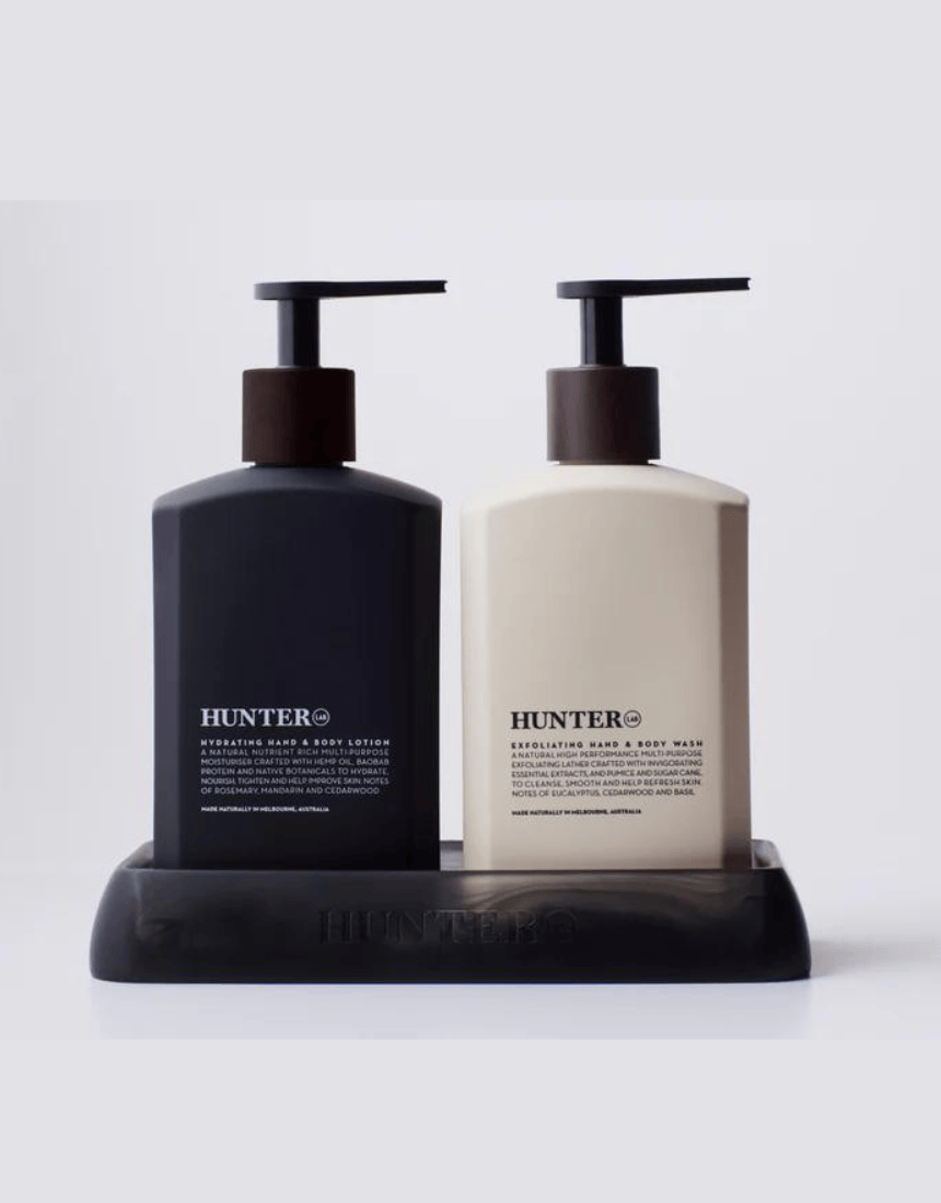 Hunter Lab Resin Tray for Bath & Body, sleek and durable storage tray with a modern design, ideal for organizing beauty products.