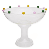 Colorful Kip & Co Smartie Partie fruit bowl with vibrant fruit patterns on a white background, designed for serving fresh fruit.