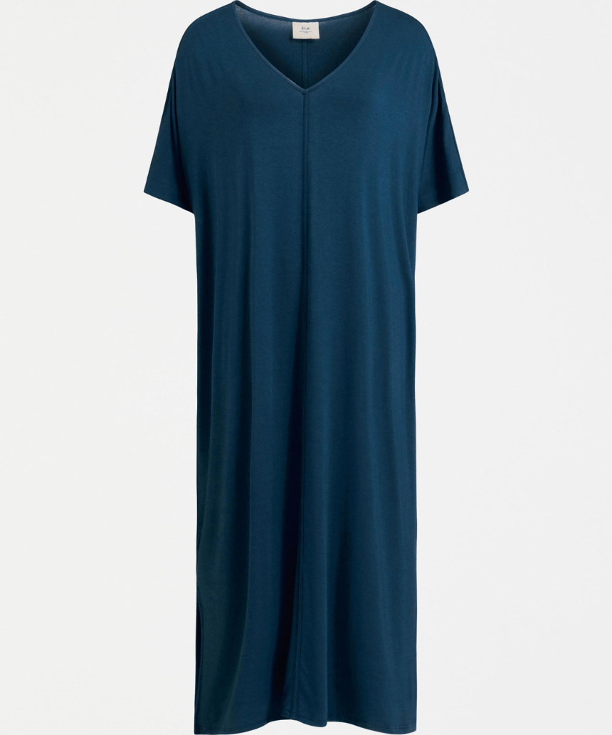 Elk Mytr Dress Jasper in a stylish, patterned design featuring a flowing silhouette and vibrant colors.