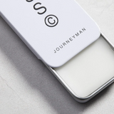 Solid State Journeyman solid cologne in a sleek container, showcasing the portable and stylish design of the fragrance.