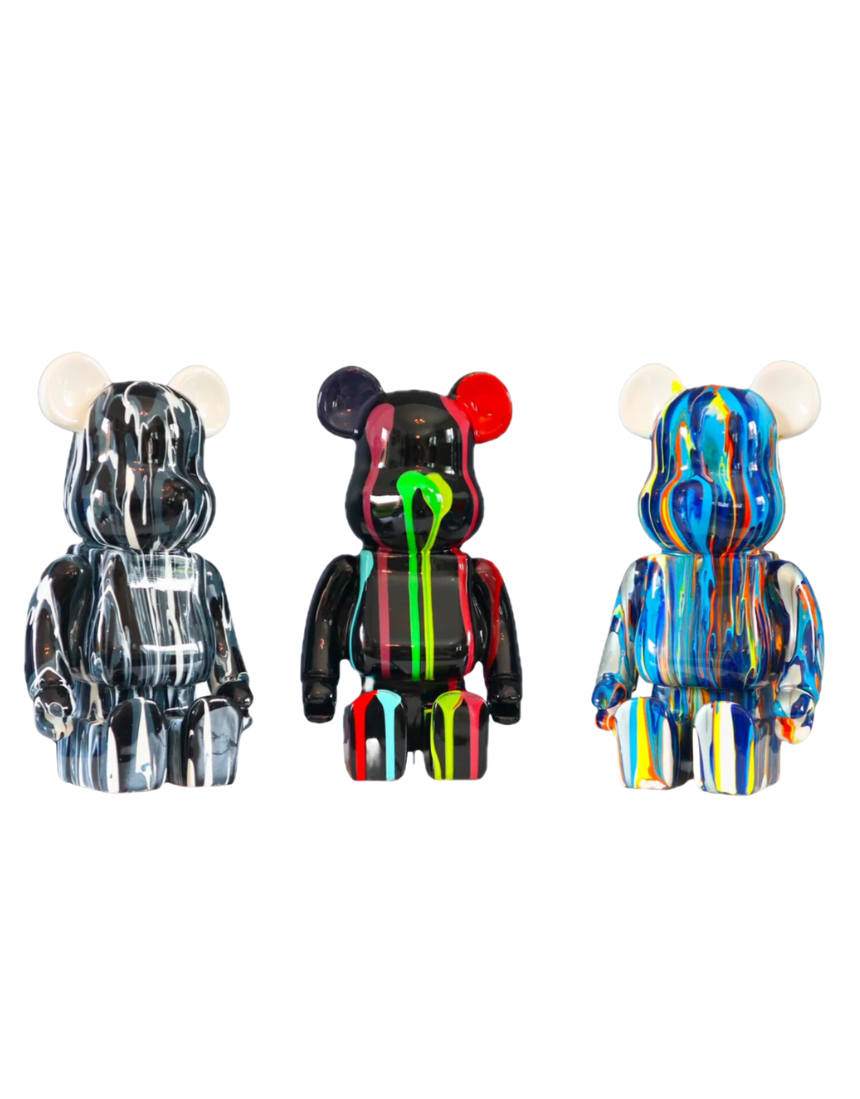 Roshi Splash Bear in white and black with splash design, showcasing a stylish and comfortable graphic hoodie.