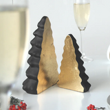 White Moose Christmas tree set in black, stylish homeware decor with white accents, perfect for holiday festive decorations.