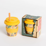 Chino Club Aussie Animals Baby Chino Cup 4oz for kids, featuring colorful animal illustrations and a rounded design.