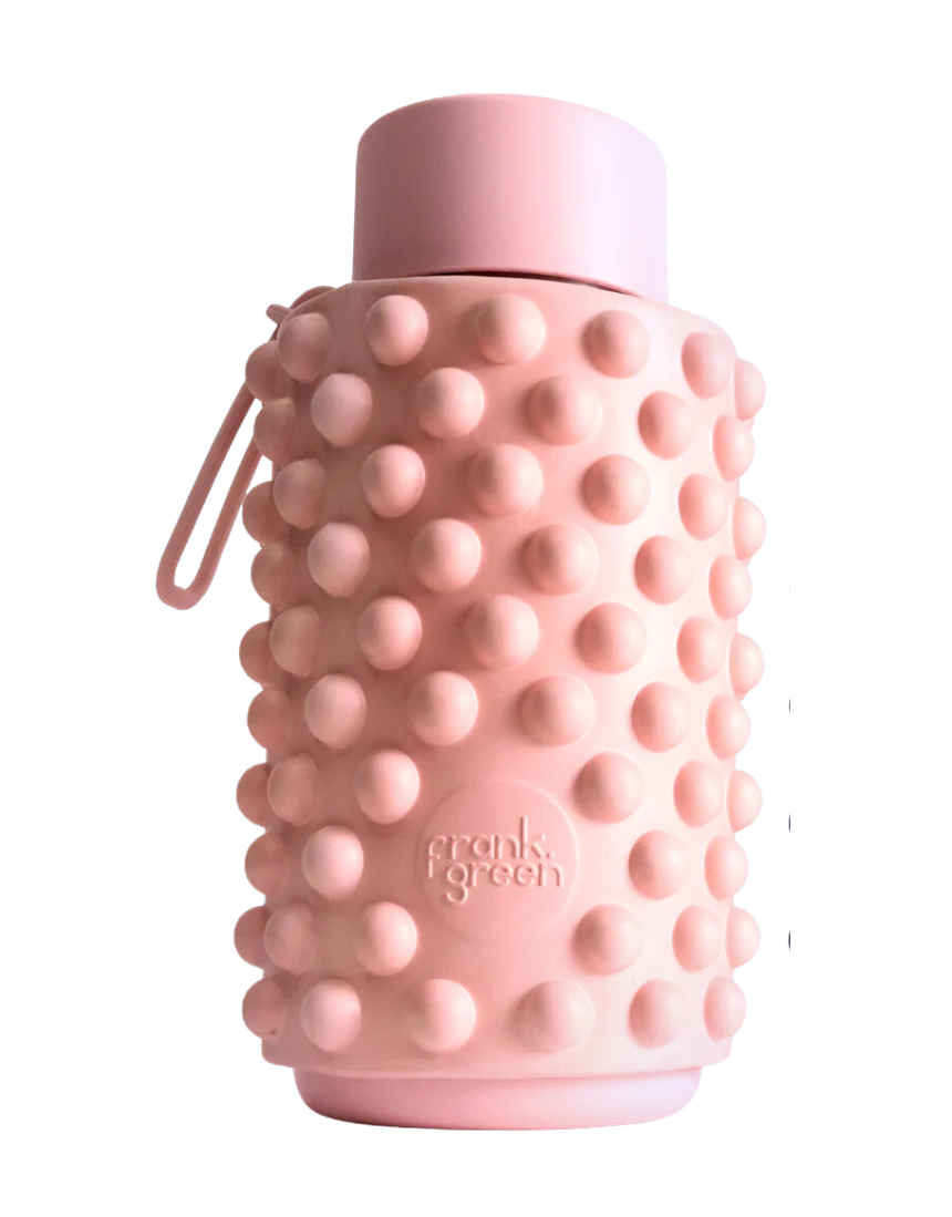 Frank Green Roll With It gift set featuring blush-colored 34oz/1L drinkware, including a stylish reusable tumbler.