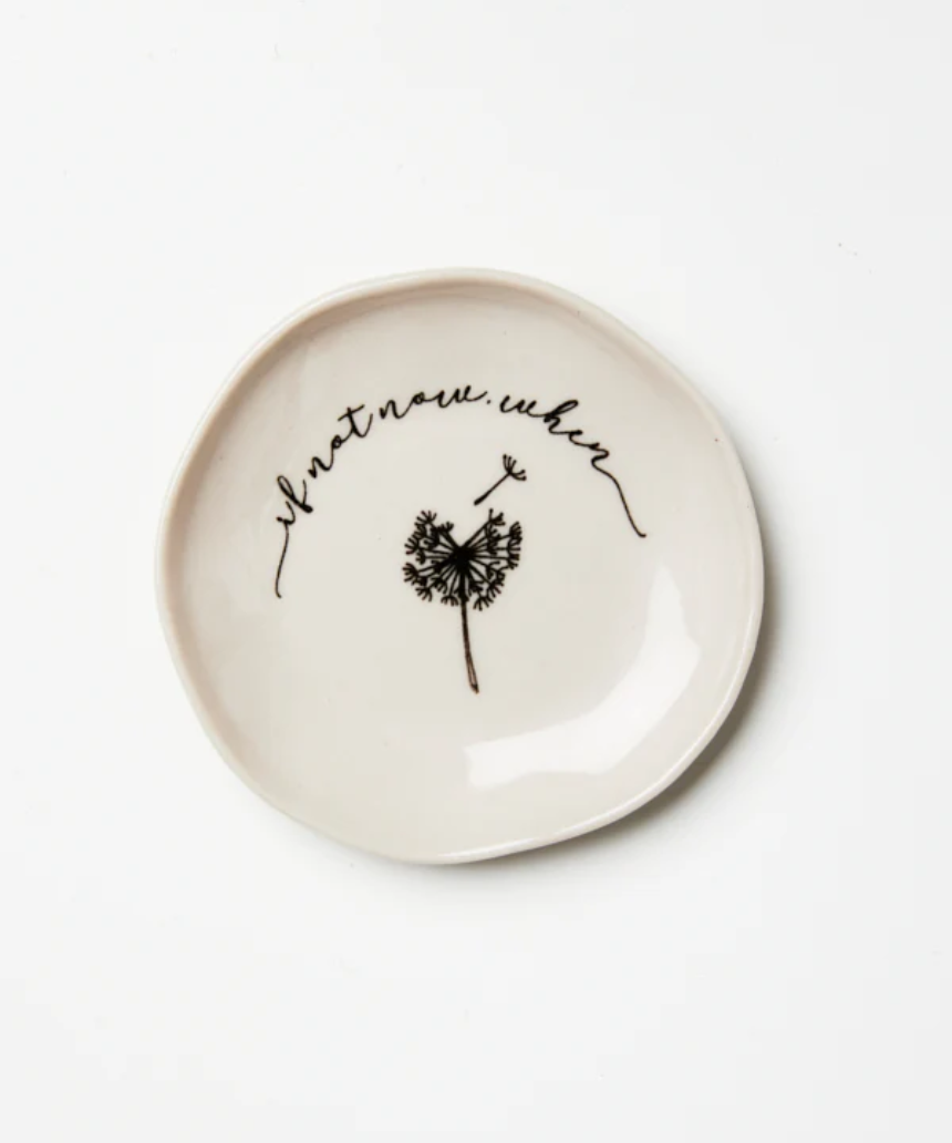 Jones & Co When Dish with intricate floral design, white ceramic serving platter, decorative and functional kitchenware