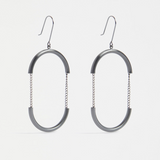 Gunmetal Elk Skara Earring featuring a sleek, modern design, displayed against a neutral background.