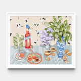 Paint Like Frida girl dinner rolled paint by numbers kit, featuring colorful artwork and numbered sections for easy painting.