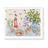 Paint Like Frida girl dinner rolled paint by numbers kit showing colorful canvas with numbered sections for easy painting.