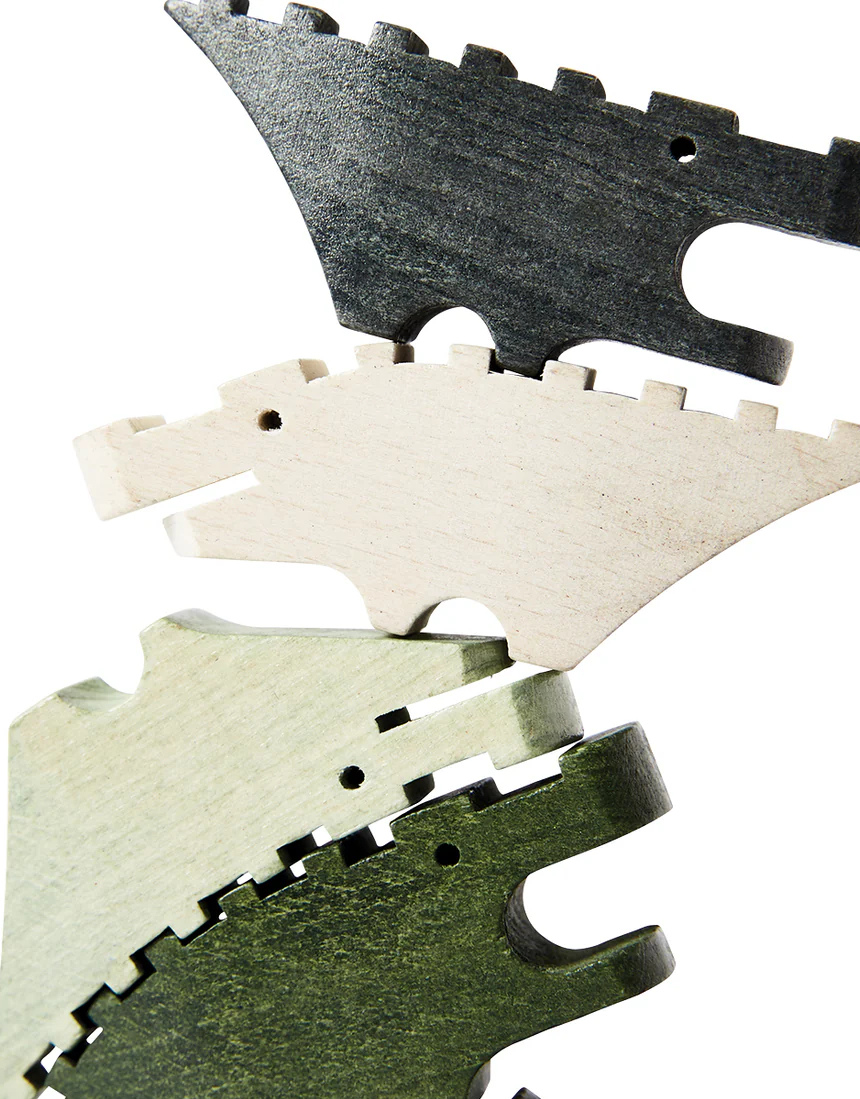 Areaware Croc Pile Mini green kids toy with textured green croc design and playful appearance, perfect for children's playtime.