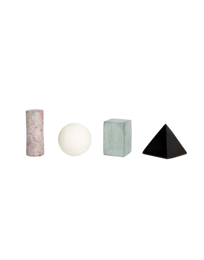 Areaware Drink Rocks Shapes set featuring various uniquely shaped stone-like drink chilling stones in a display.