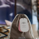 Salus Sleep Essentials Set including sleep mask, lavender pillow spray, and calming herbal tea for restful nights.