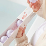 Mindful and Co Kids Sweet Dream Drops lavender and magnesium bath bomb with a colorful packaging for kids' relaxing bath time.