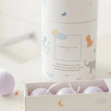 Mindful and Co Kids Sweet Dream Drops lavender and magnesium bath bomb, relaxing bath and body product for children.