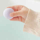 Lavender and magnesium bath bomb from Mindful and Co Kids, relaxing bath and body product for children.