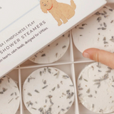 Sensory shower steamers for kids by Mindful and Co Kids, with colorful, calming tablets designed for a soothing shower experience.