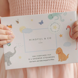 Colorful sensory shower steamers for kids by Mindful and Co Kids, designed to create a calming shower experience.