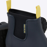 Merry People Bobbi Gumboots in midnight color, waterproof rubber footwear with a glossy finish and durable sole.