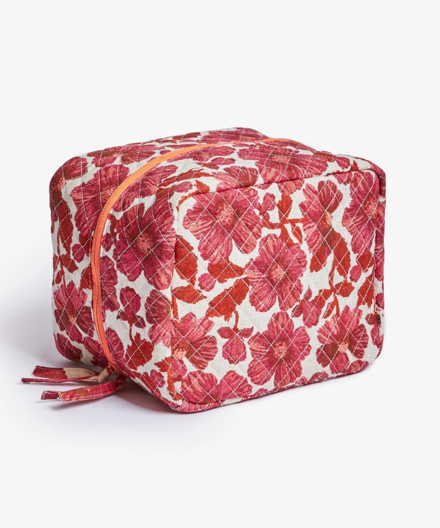 Large Leon Cerise toiletry bag by Bonnie and Neil, stylish cosmetic and toiletry storage with vibrant pink design.