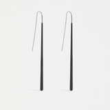 Black Elk Ospenn Drop Earring featuring sleek, modern design with elongated shape and matte finish.