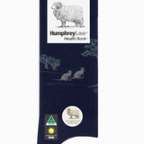 Humphrey Law Australiana Socks featuring traditional Australian patterns in vibrant colors on soft fabric