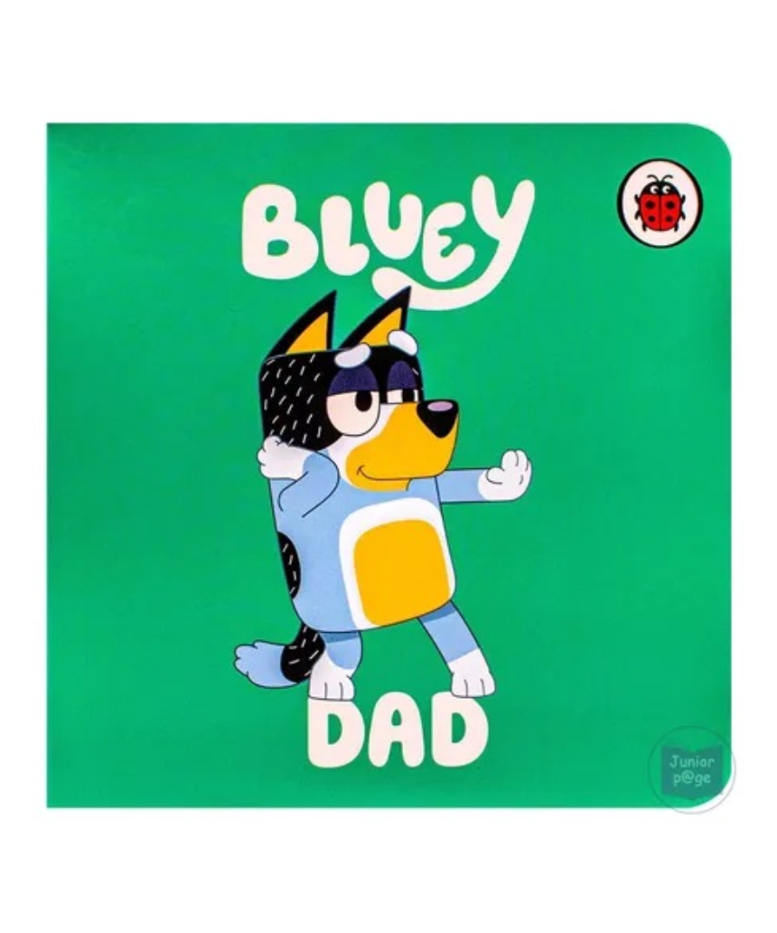 Bluey Dad Book by Brumby Sunstate, featuring colorful pages and illustrations from the popular children's storybook.