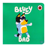 Bluey Dad Book by Brumby Sunstate, featuring colorful pages and illustrations from the popular children's storybook.