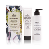Salus Hand Rejuvenation Duo set with skincare products in sleek packaging, designed for hand care and rejuvenation.