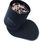 Hunter Lab Pinot Grape Skin Bath & Body soak in a glass jar with label, showcasing a luxurious skincare product from Hunter Lab.