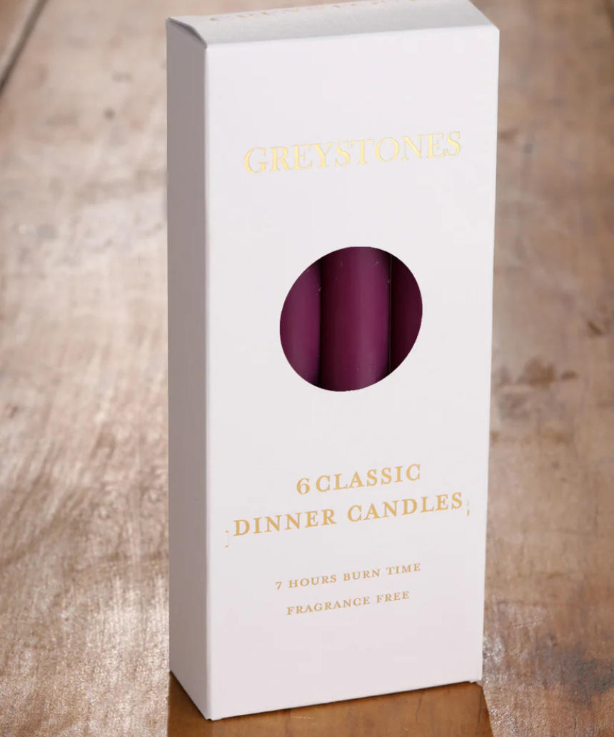 River Road dinner candles in a 6-pack featuring Hocus Pocus themed designs, ideal for festive or spooky table settings.