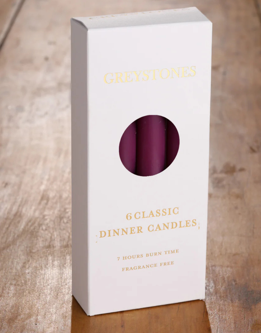 River Road dinner candles in a 6-pack featuring Hocus Pocus themed designs, ideal for festive or spooky table settings.