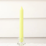 River Road dinner candles, 6-pack with flower crown design, elegant white wax candles for table decor and special occasions