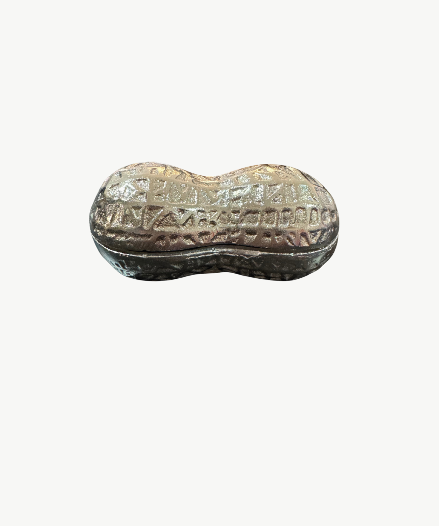 White Moose Peanut Bowl in silver, showcasing a smooth, shiny finish and rounded shape, ideal for serving snacks or small items.