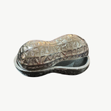 White Moose peanut bowl in silver finish, featuring a sleek, rounded design perfect for serving snacks or small treats.